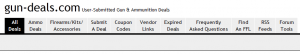 the nav header of Gun deals